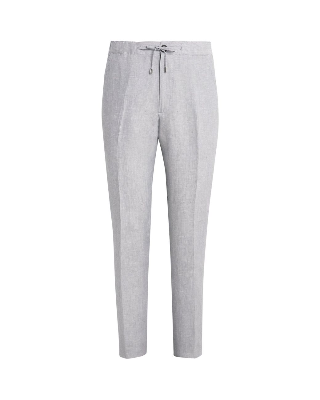 FIORONI CASHMERE Linen Drawstring Tailored Trousers in Gray for Men | Lyst