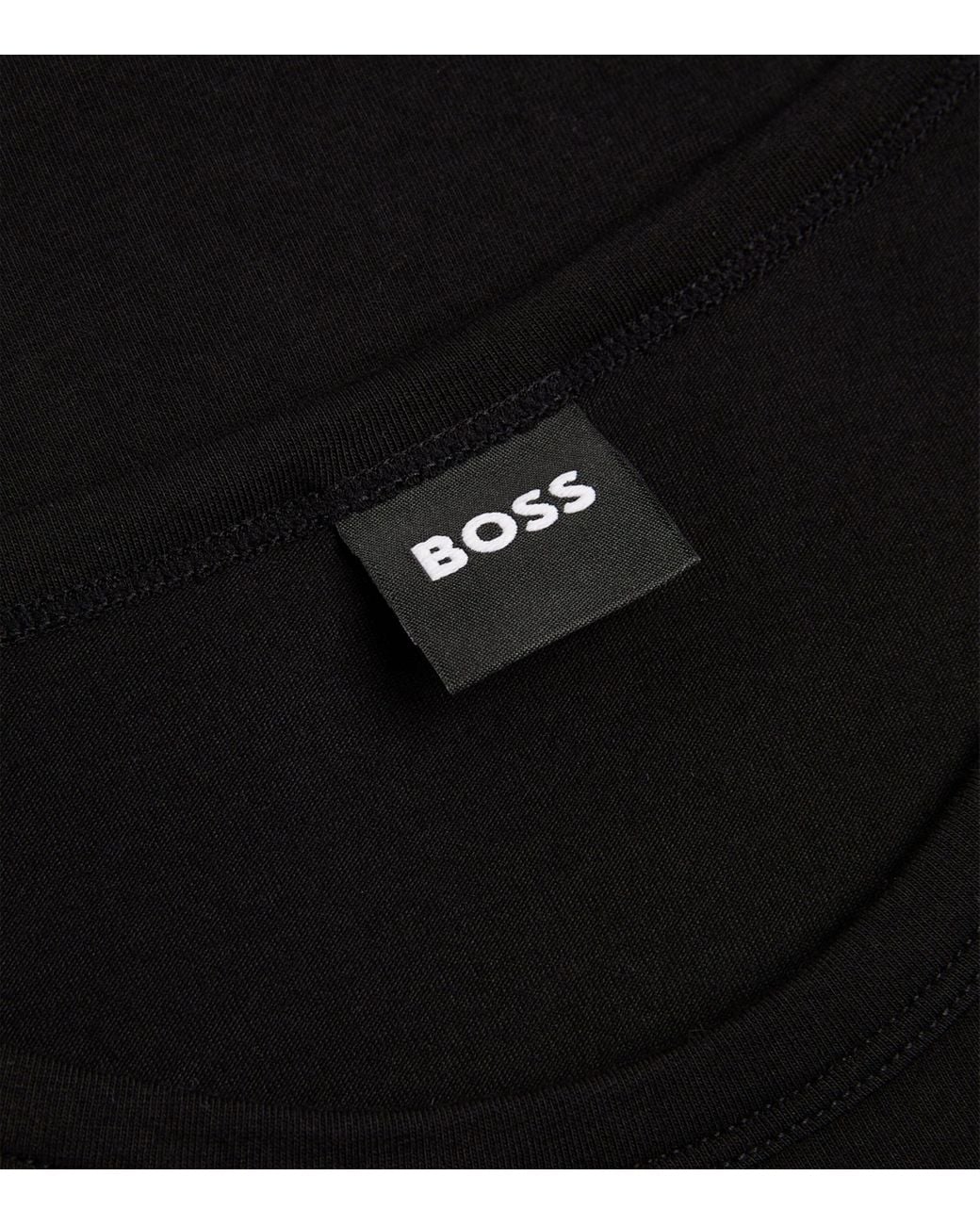 Boss Black Cotton-Blend T-Shirt for men