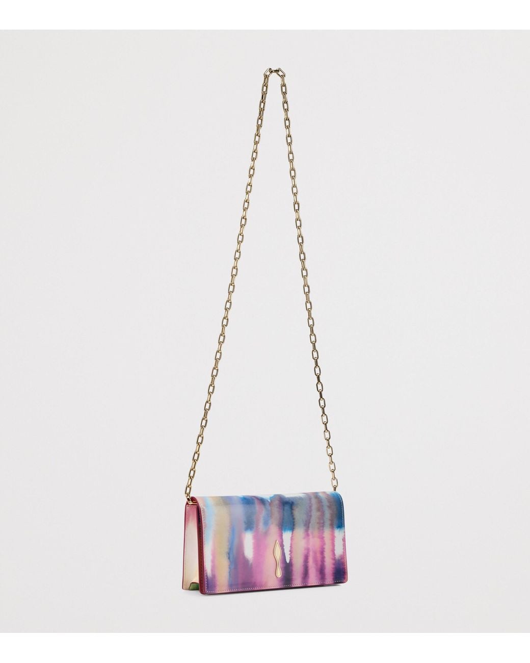 Christian Louboutin Purple Bettina Patent Leather Clutch Bag