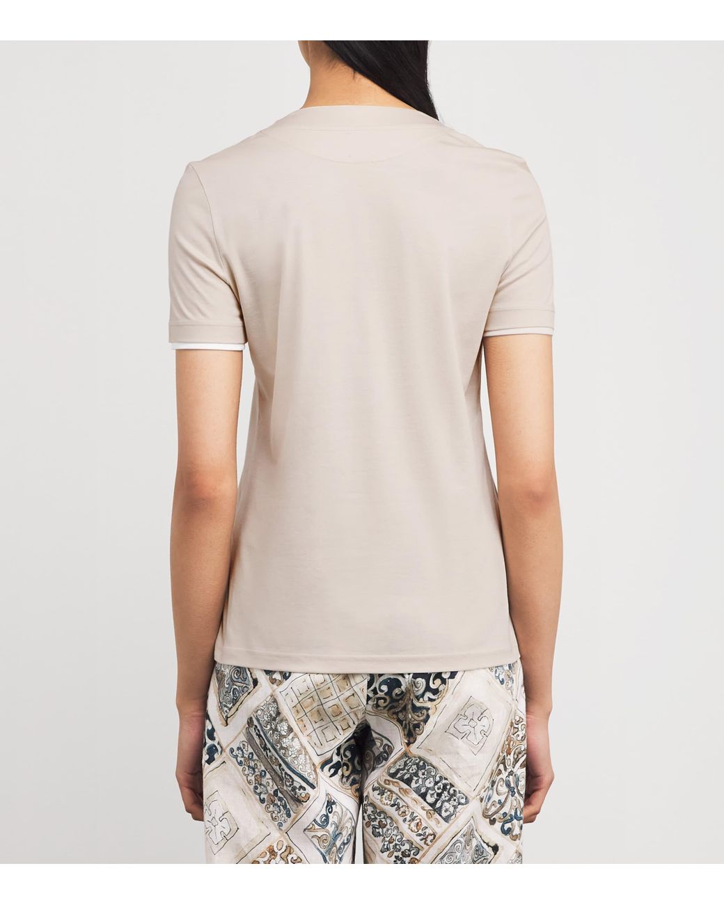 Eleventy White Jersey V-Neck T-Shirt