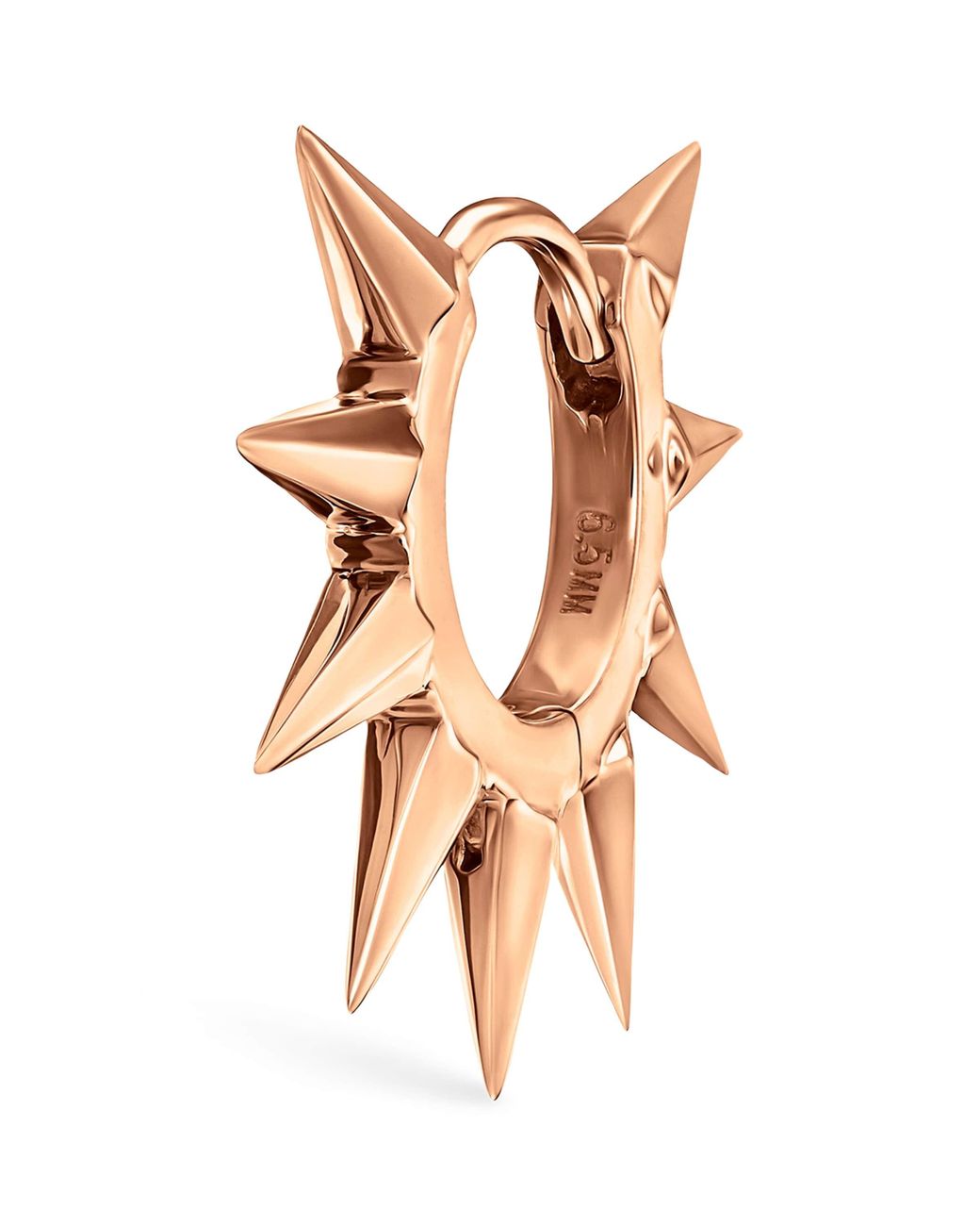 Maria Tash Pink Metal Mohawk Hoop Earring