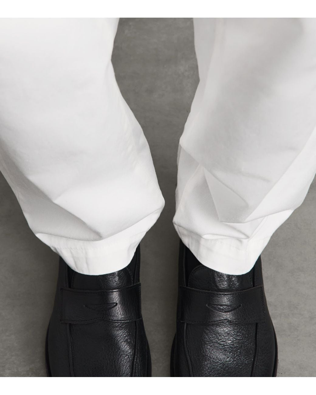 Canali White Straight Chinos for men