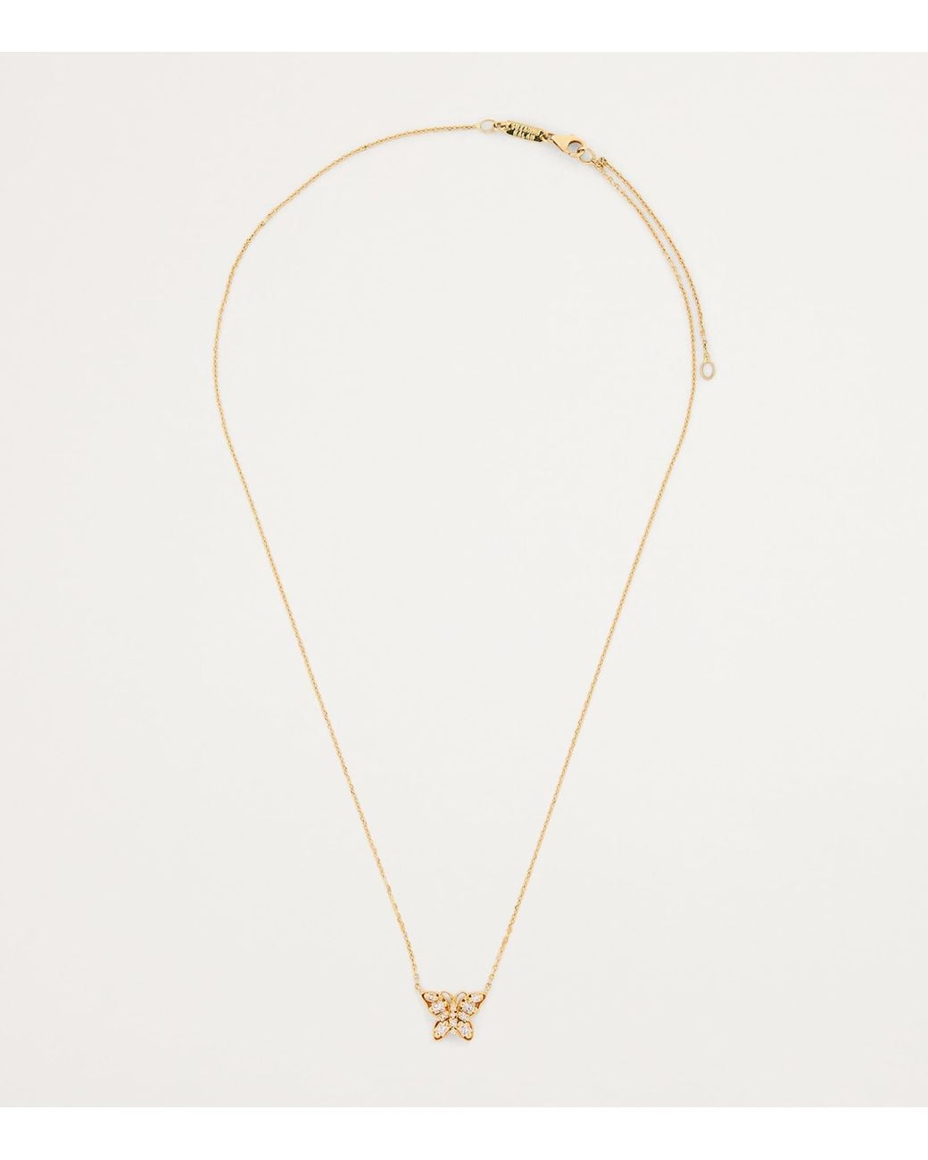 Suzanne Kalan Metallic And Diamond Princess Mini Butterfly Necklace