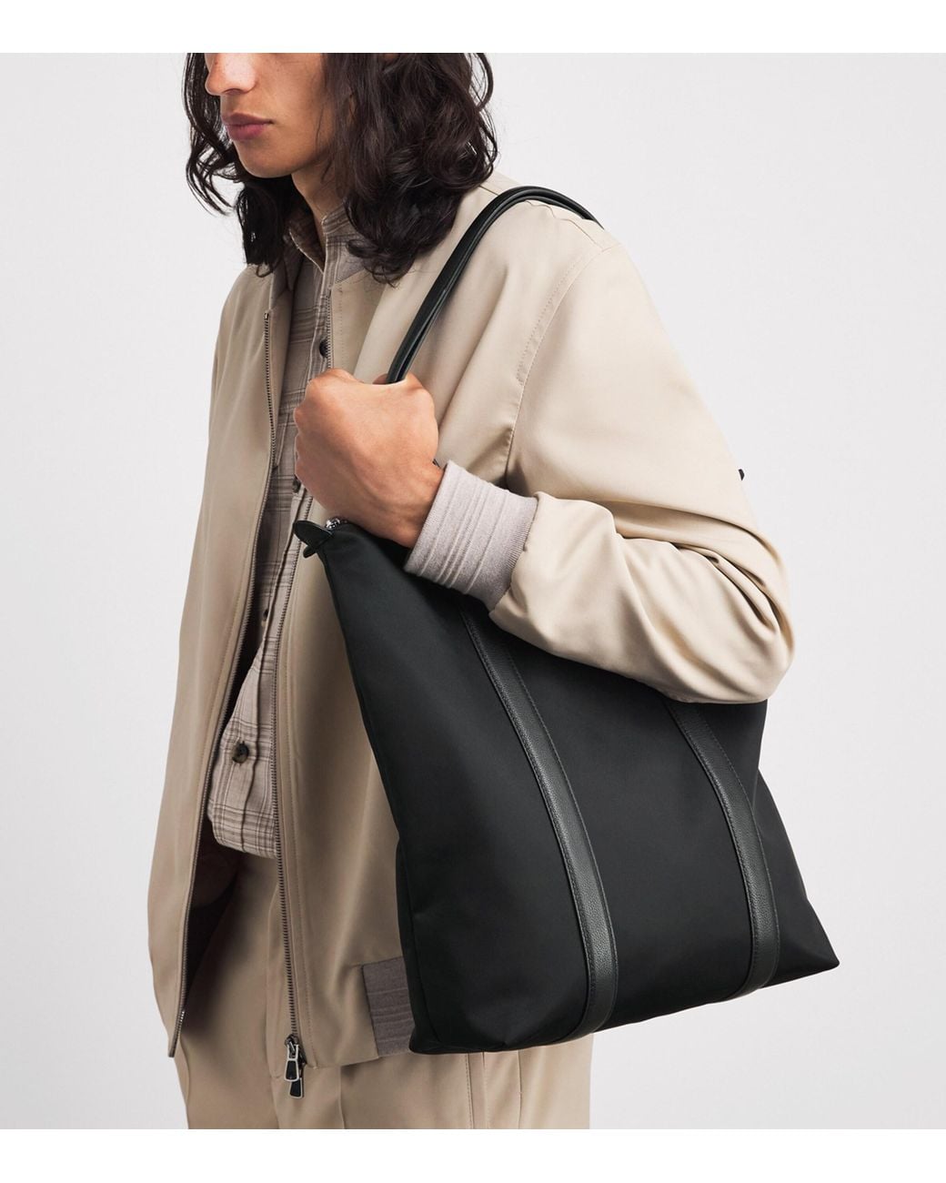 Harrods Black Nylon Tote Bag