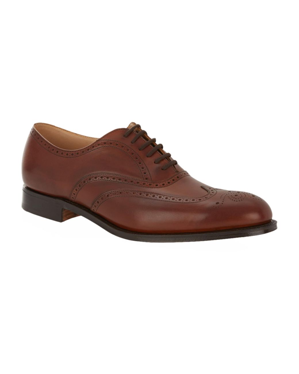 Church's Mid Brown Berlin Punched Wingcap Oxford Shoes for men