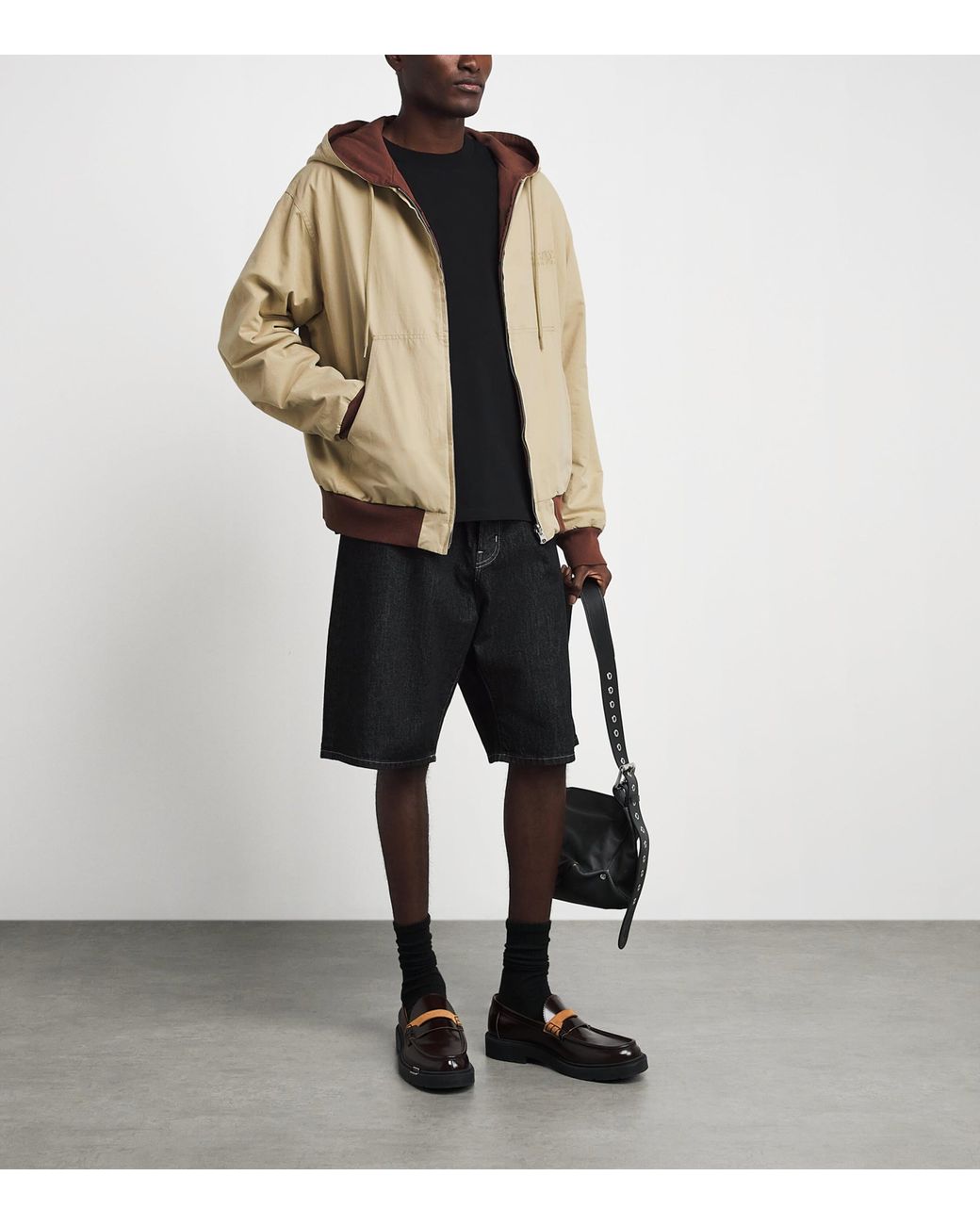 MM6 by Maison Margiela Natural Reversible Hoodie Bomber Jacket for men