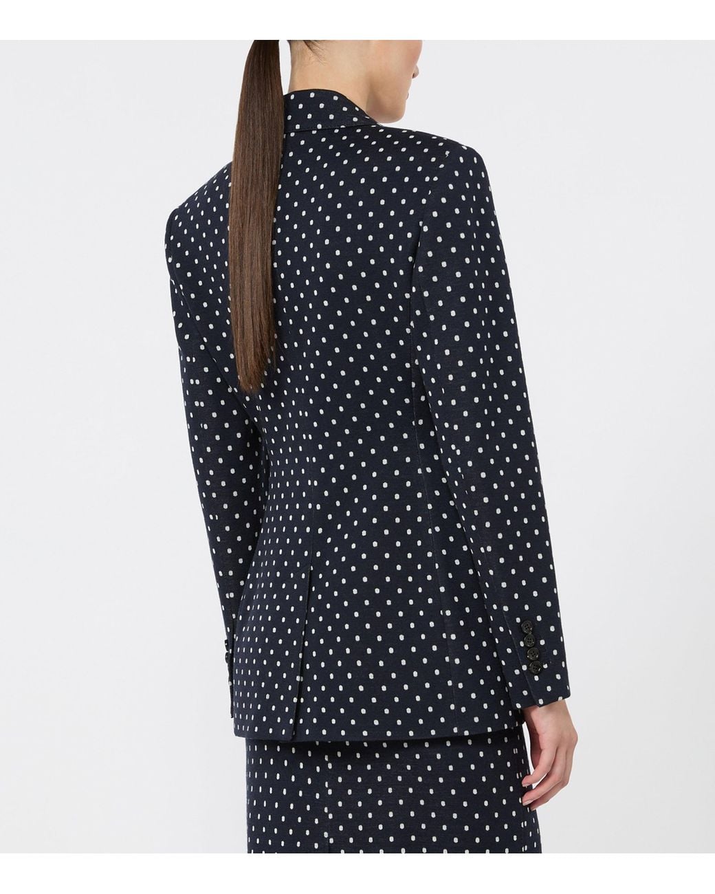 Max Mara Blue Polka Dot Blazer