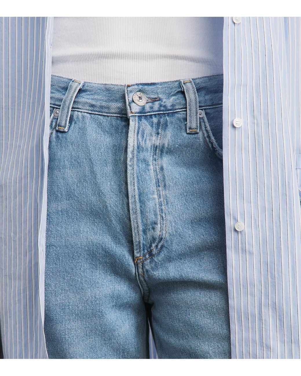 Citizens of Humanity Blue Annina Wide-Leg Jeans