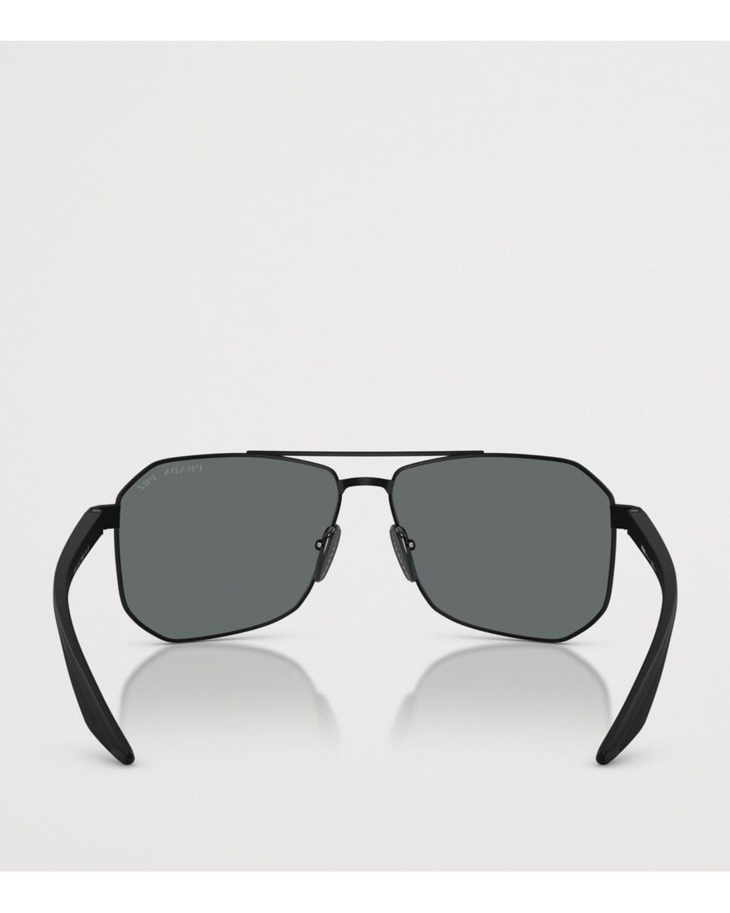 Prada Linea Rossa Gray Metal A53S Geometric Sunglasses for men