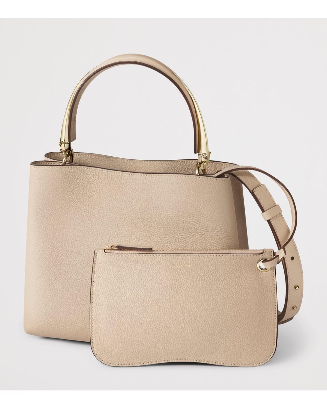 Cartier Natural Leather Panthère De Double Top-Handle Bag