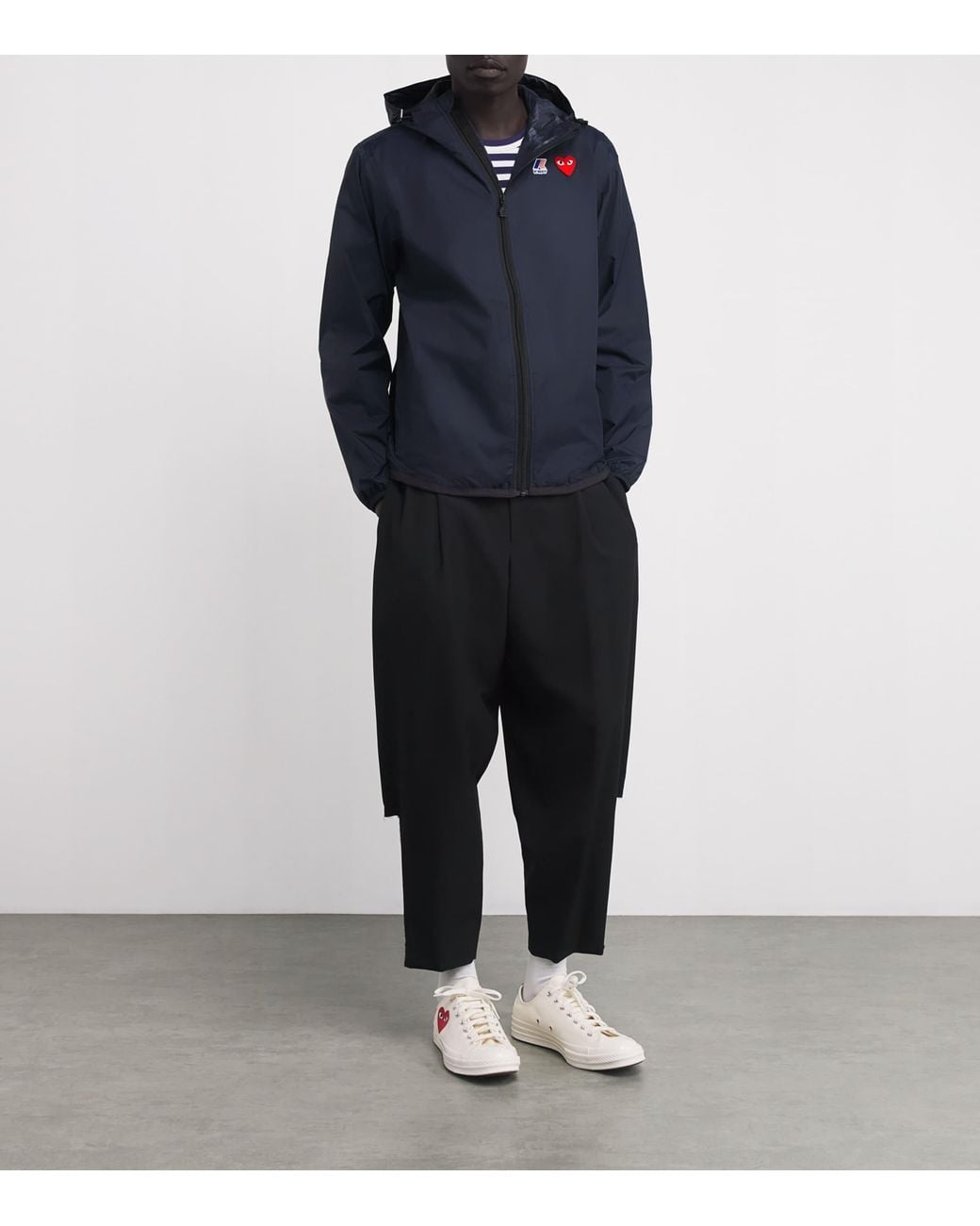 COMME DES GARÇONS PLAY Blue X K-Way Water-Resistant Jacket for men