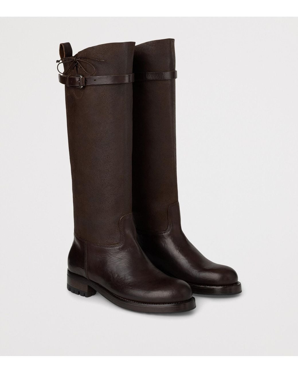 Ralph Lauren Brown Vachetta Leather Ward Engineer Boots