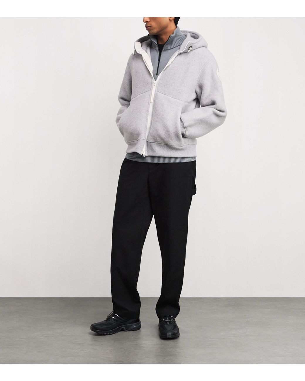 Canada Goose Gray Wool-Blend Chilliwack Zip-Up Hoodie for men