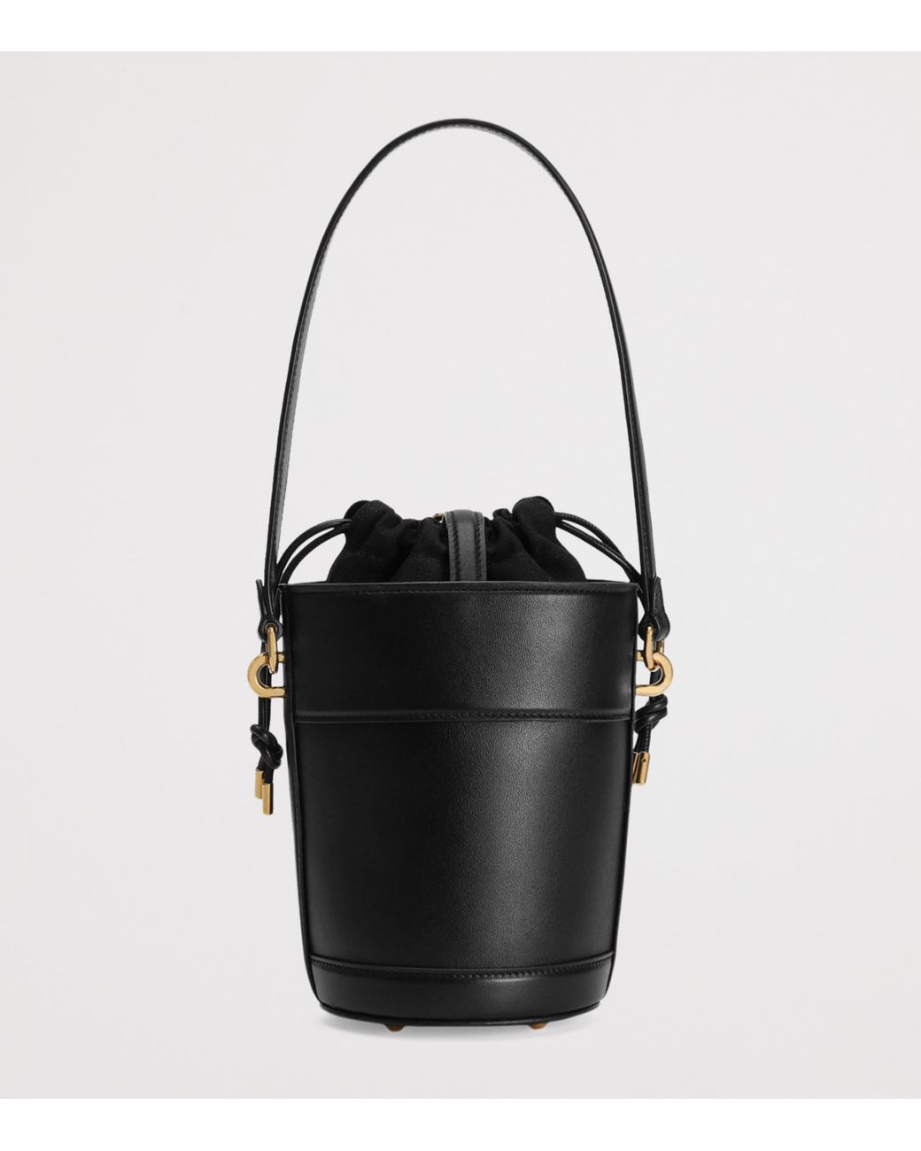Dolce & Gabbana Black Capri Calf Leather Bucket Bag