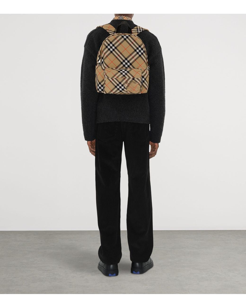 Burberry Brown Small Check Backpack for men