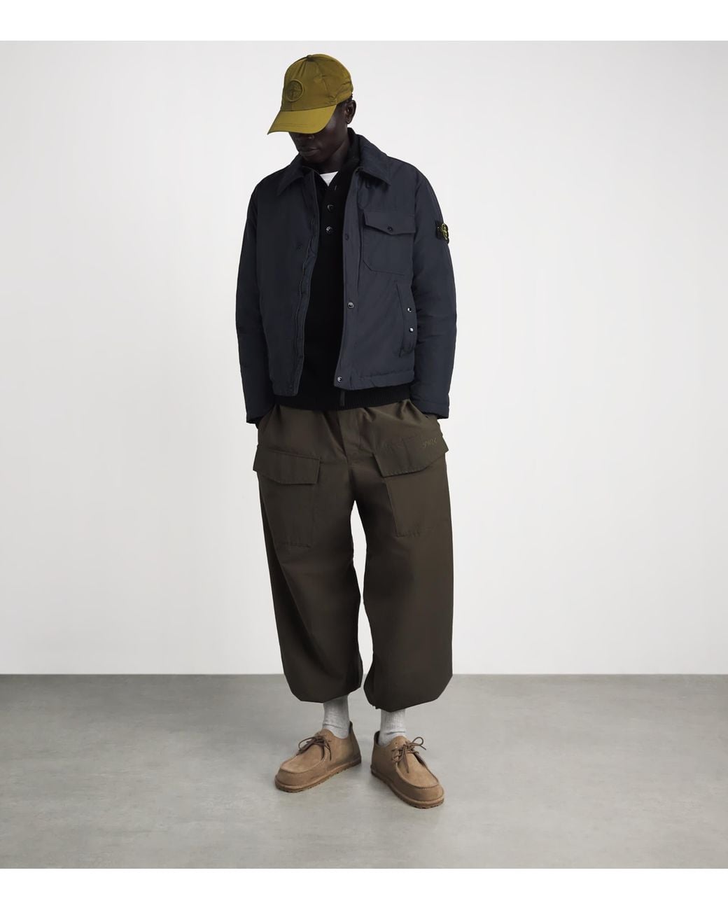 Stone Island Blue Micro Reps Down Jacket for men
