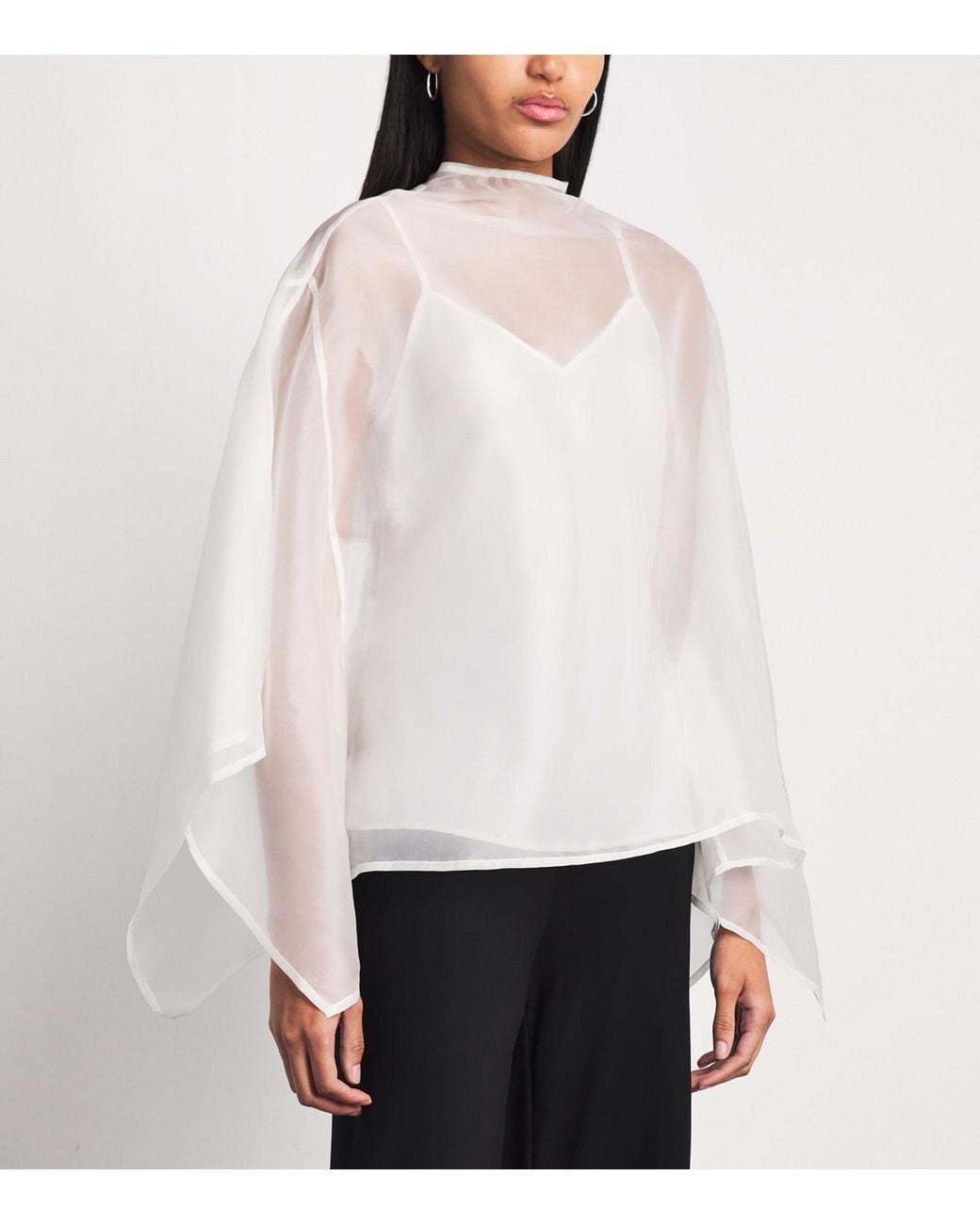 Staud White Silk Fia Top