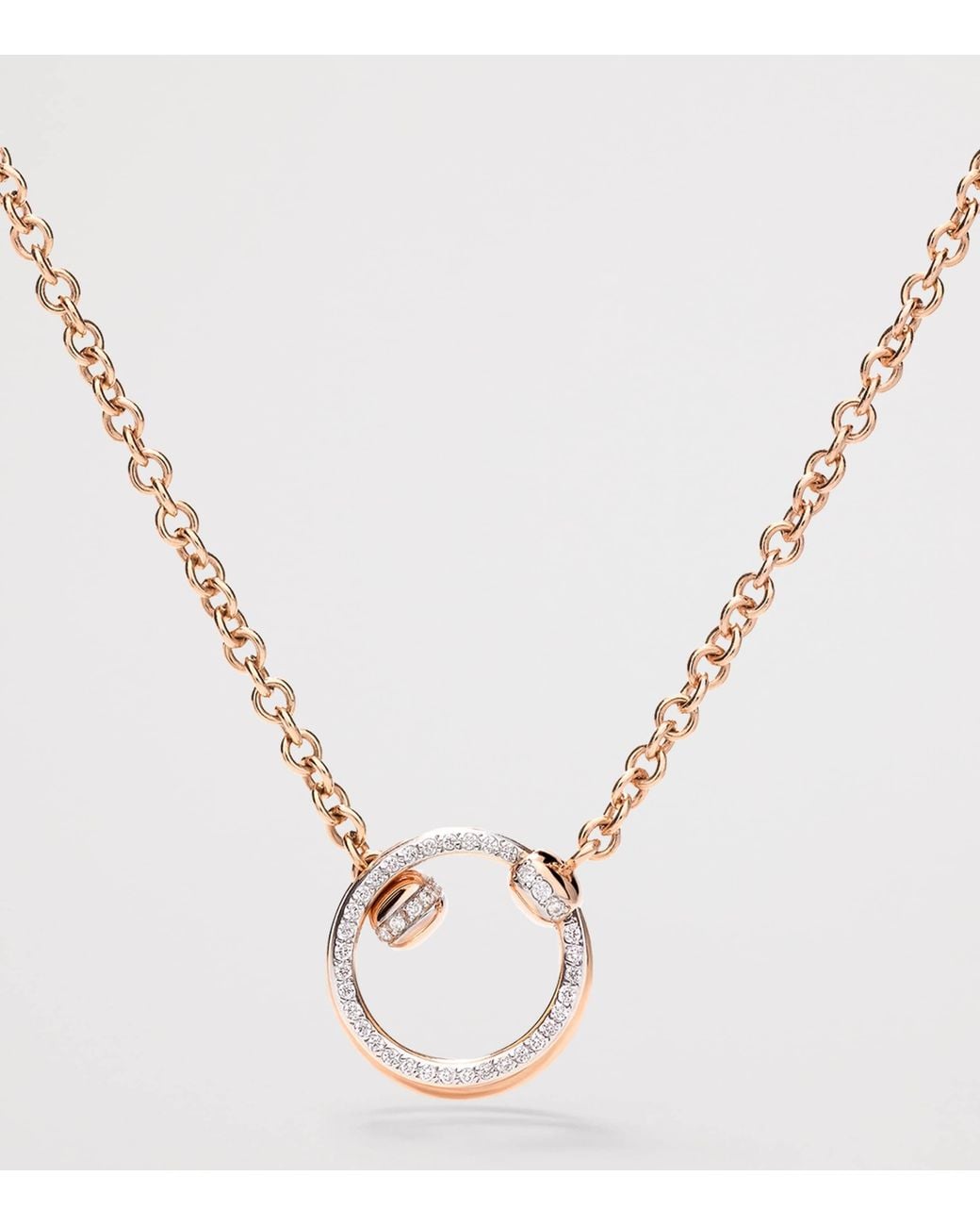 Pomellato Metallic And Diamond Together Necklace