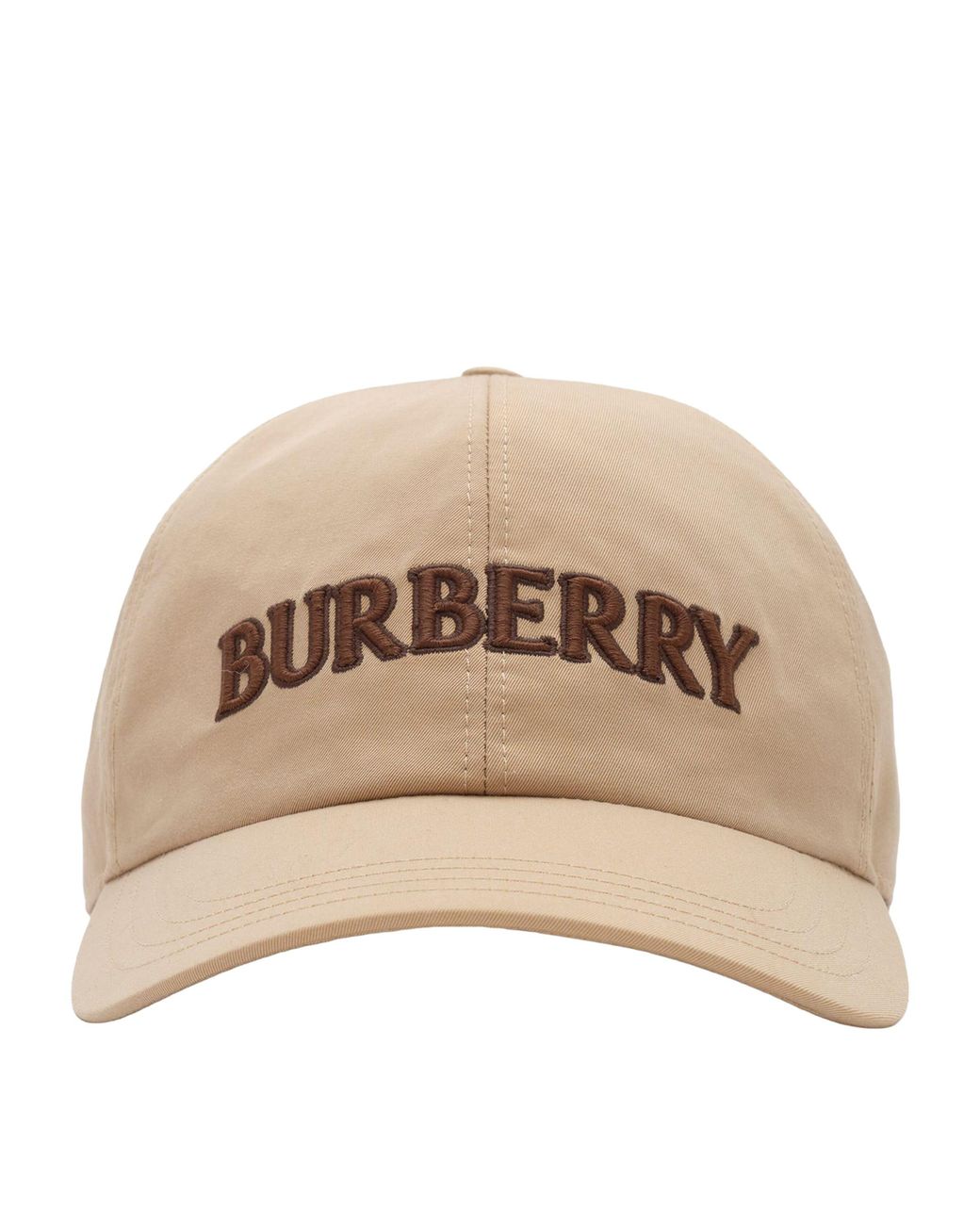 Burberry Natural Cotton Gabardine Logo Cap for men