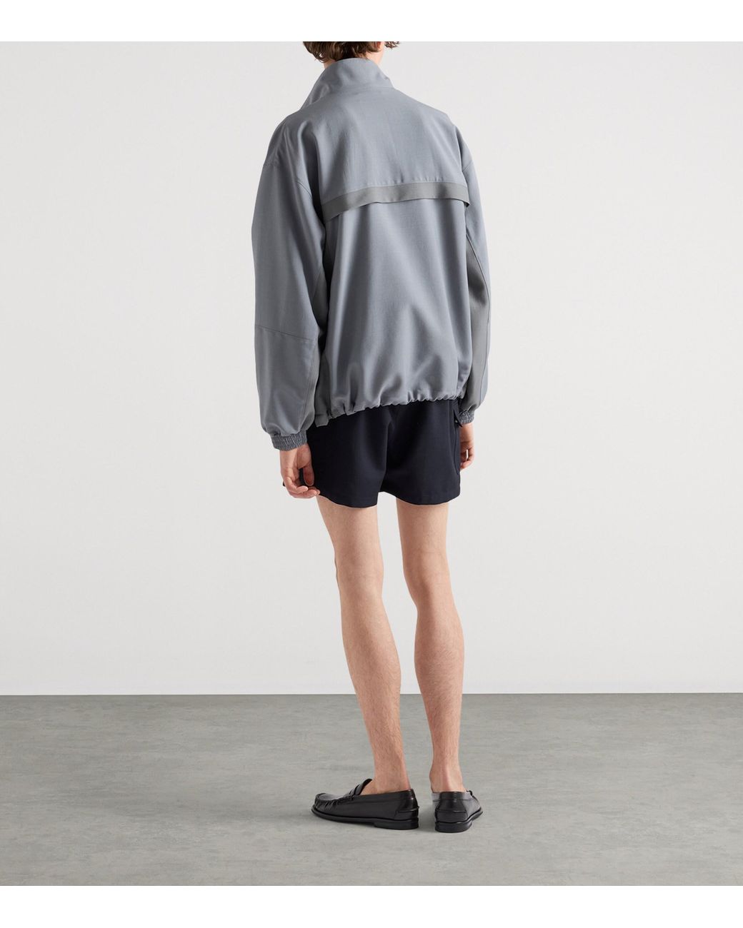 Prada Gray Virgin Wool-Mohair Jacket for men