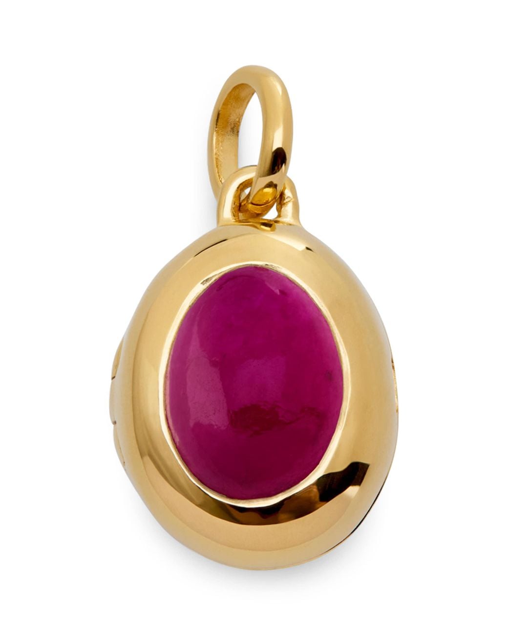 Monica Vinader Pink Vermeil And Quartz July Birthstone Locket