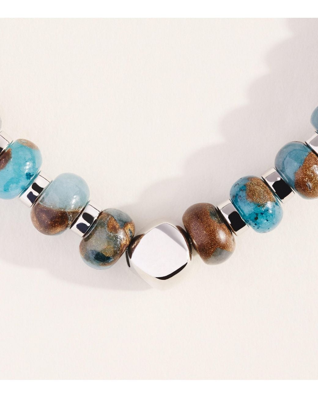 Tateossian Metallic And Jasper Beaded Bracelet for men
