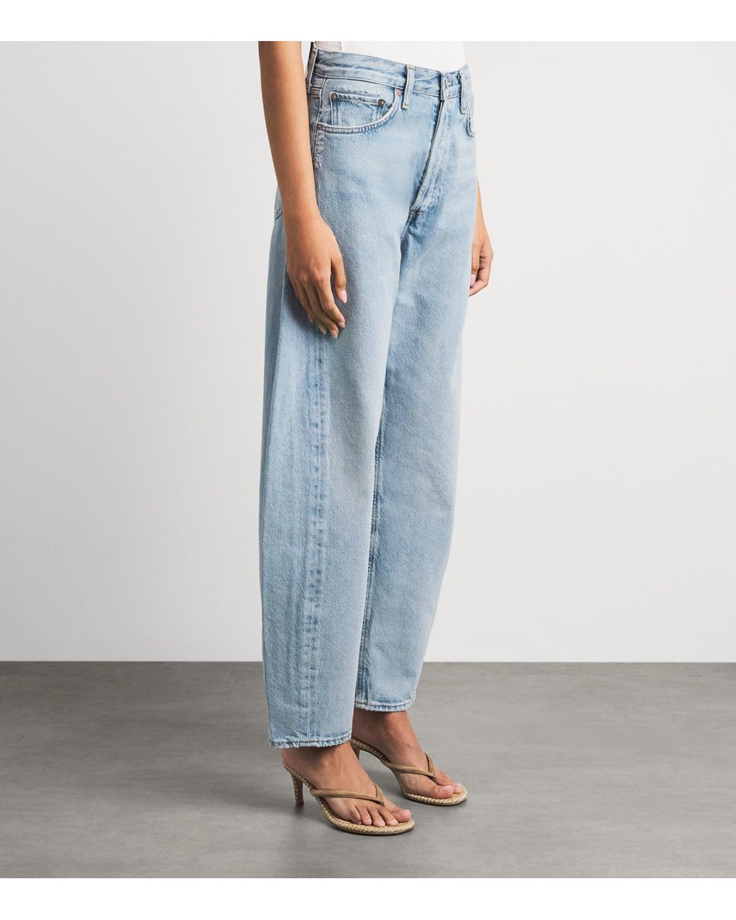 Agolde Blue Luna Pierced Tapered Jeans
