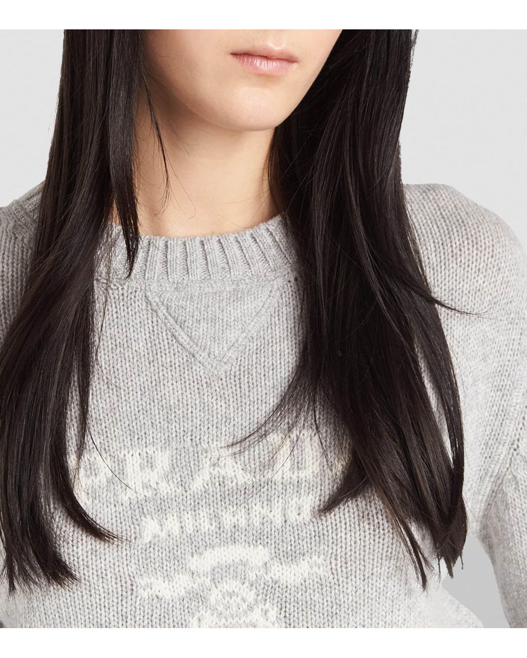 Prada White Wool-Cashmere Logo Sweater