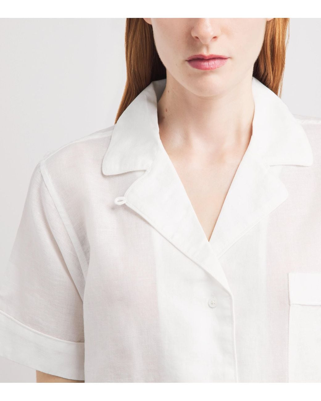 Polo Ralph Lauren White Linen-Cotton Short Pyjama Set