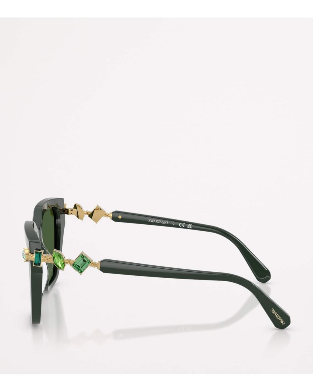 Swarovski Green Acetate Oversized Sk6041 Sunglasses
