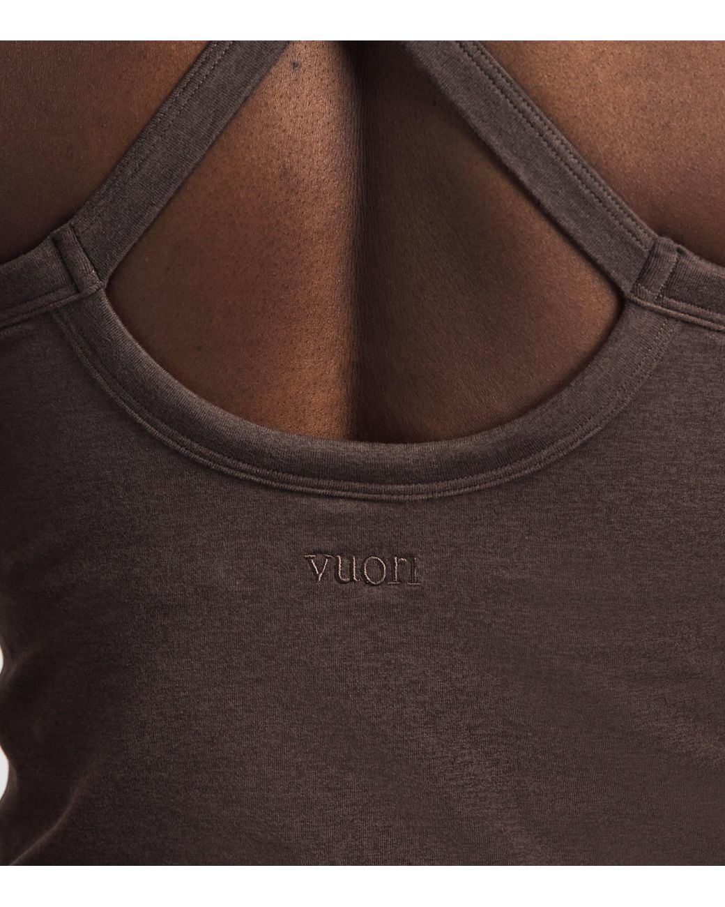 vuori Brown Halo Cross Back Tank Top