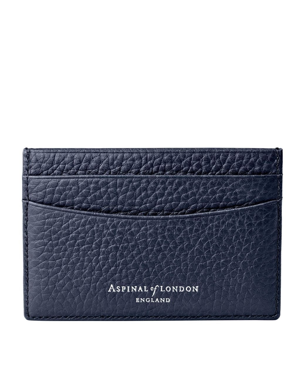 Aspinal Blue Leather Logo Card Holder