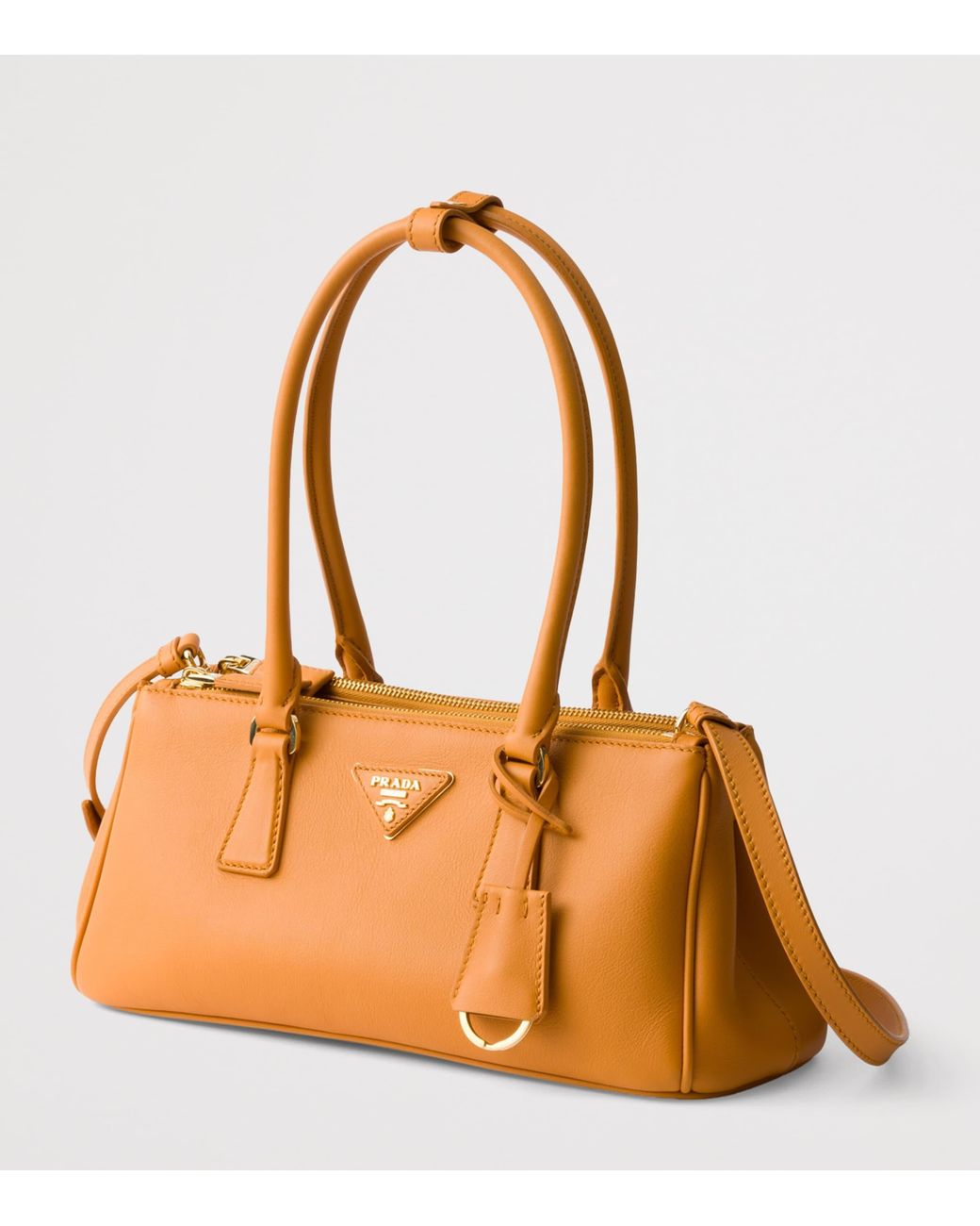 Prada Brown Medium Leather Galleria Top-Handle Bag
