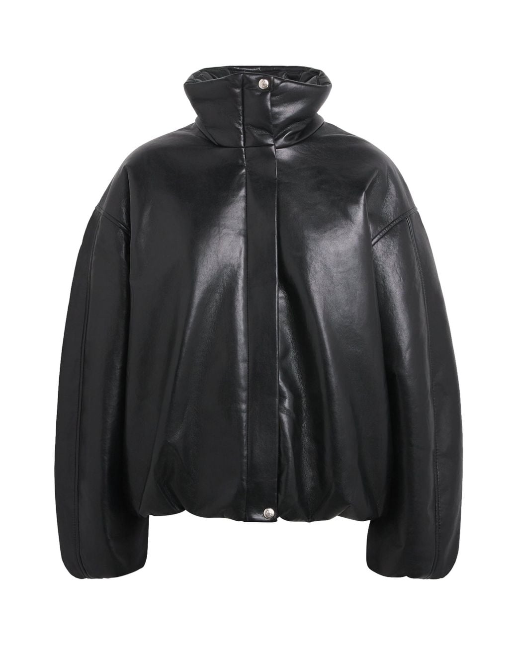 Anine Bing Black Regenerated Leather Cyrus Jacket