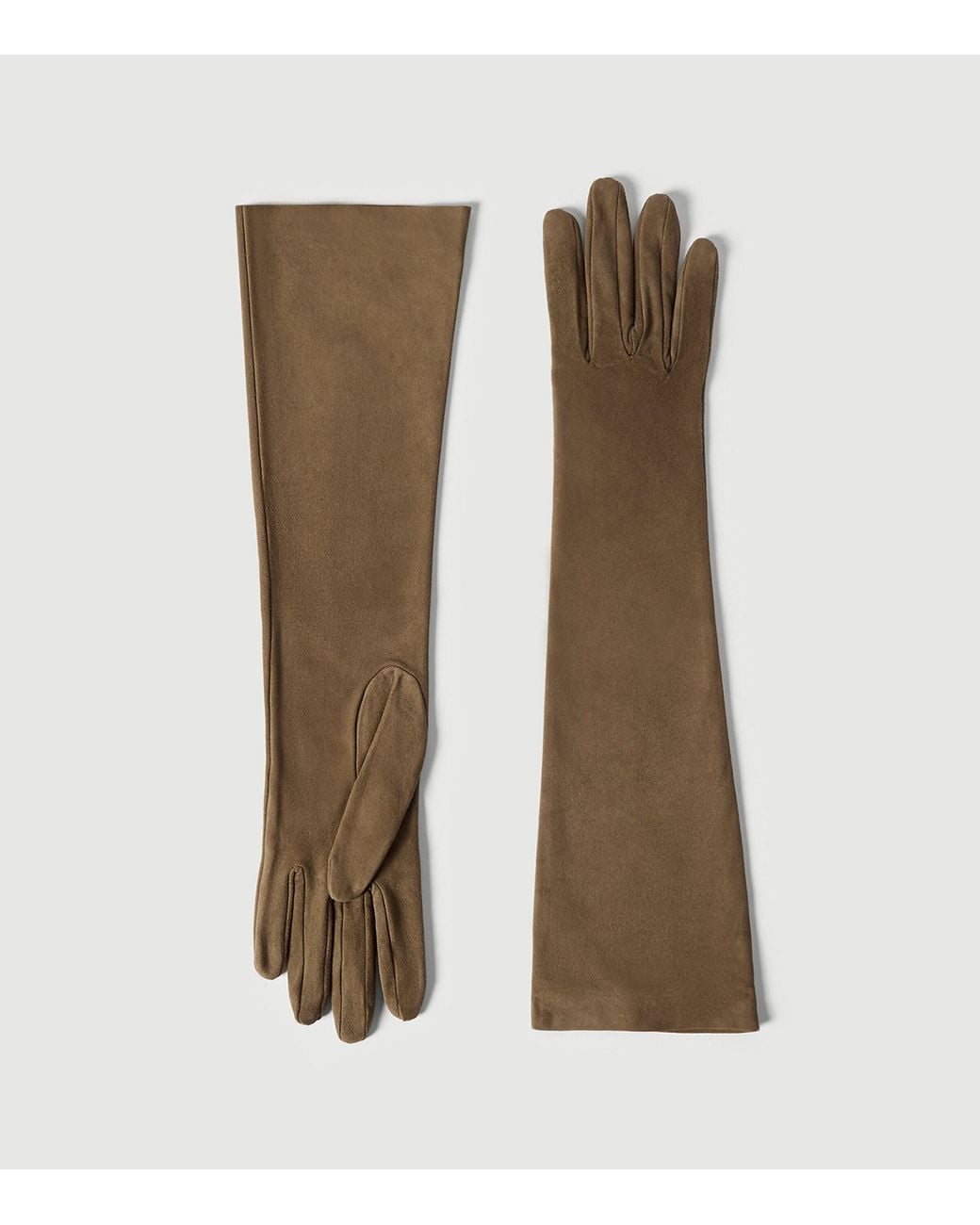 Brunello Cucinelli Brown Suede Gloves