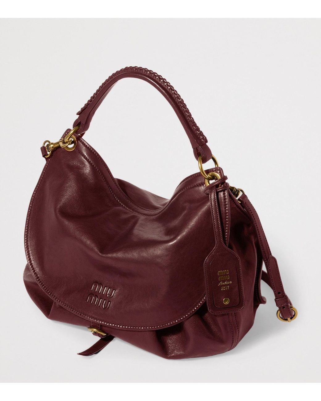 Miu Miu Red Leather Rendez-Vous Shoulder Bag