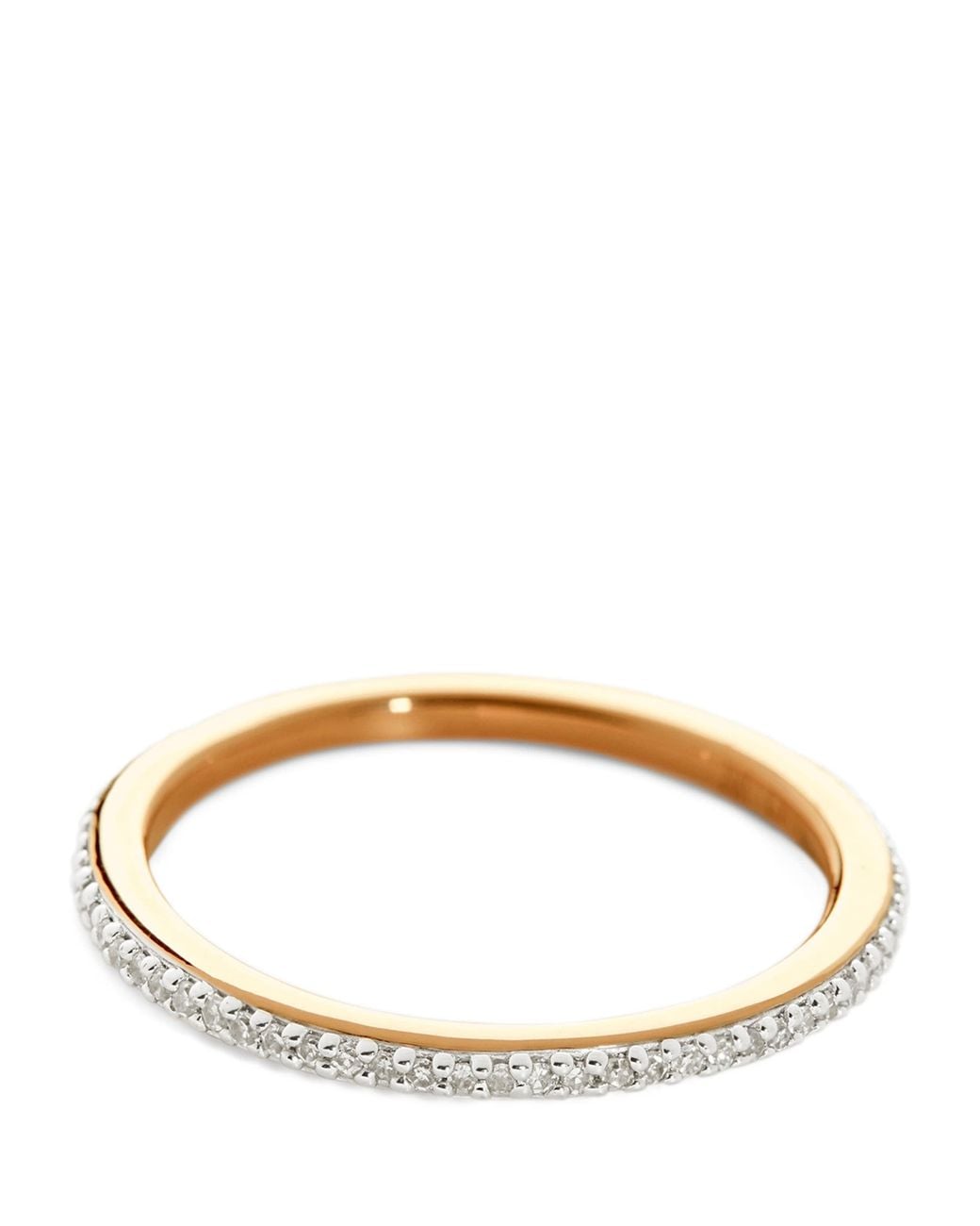 Monica Vinader Brown Vermeil And Diamond Eternity Ring