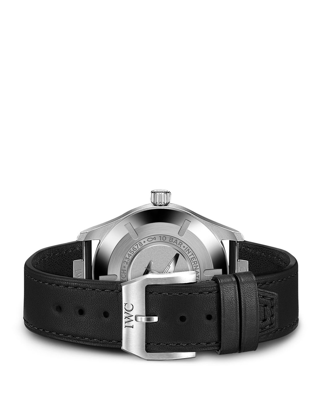 Iwc Black Stainless Steel Pilot Xviii Watch for men