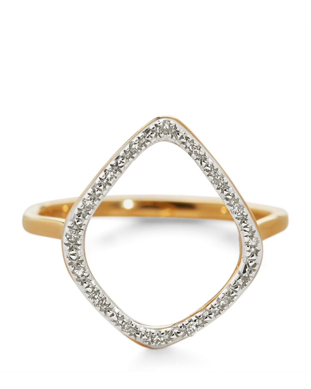 Monica Vinader Metallic Vermeil And Diamond Riva Kite Ring