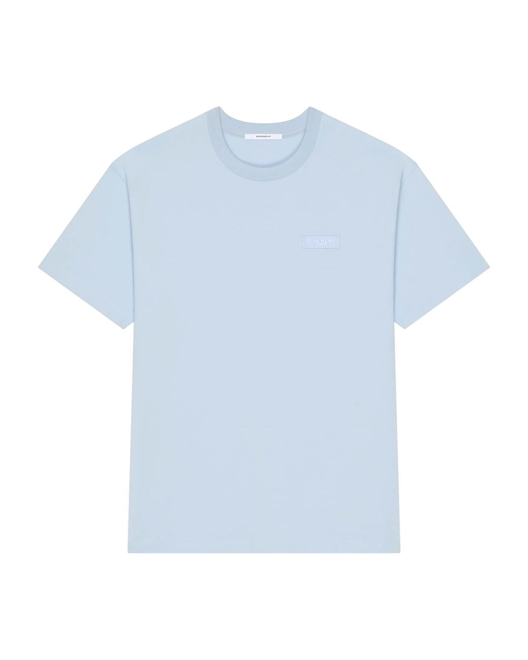 Givenchy Blue Cotton Logo T-Shirt for men