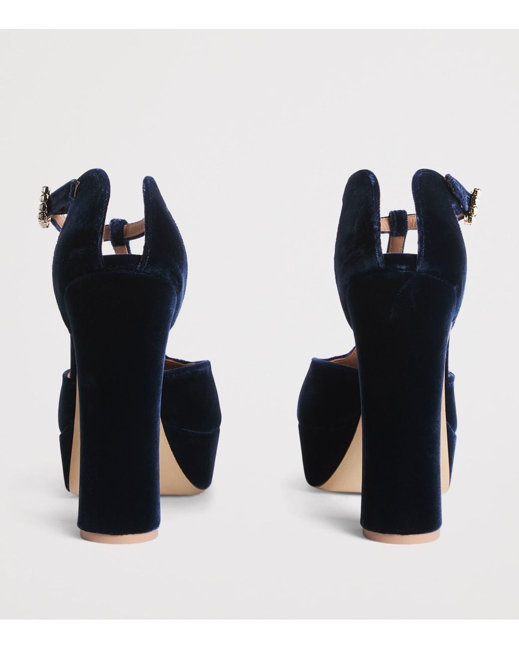 Malone Souliers Black Velvet Nomi Heeled Sandals 125