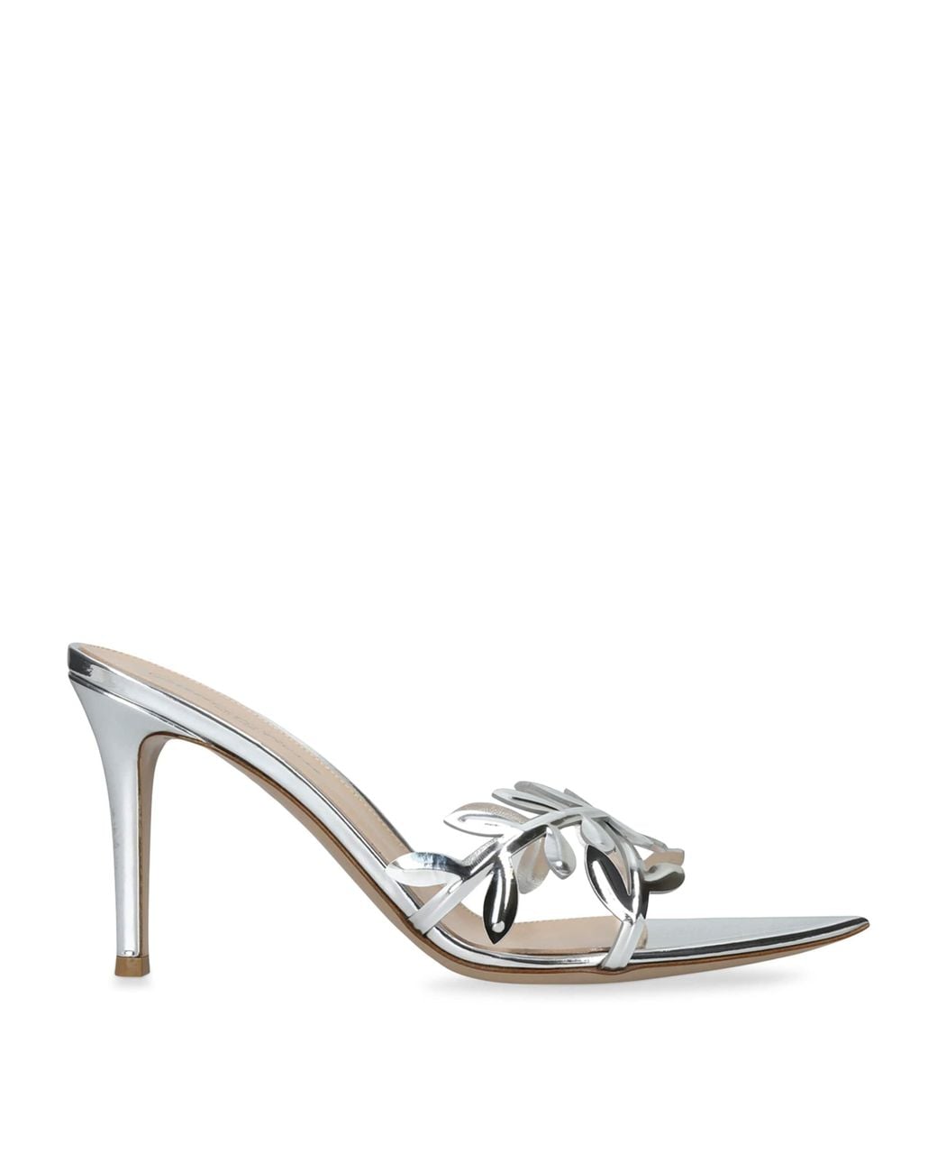 Gianvito Rossi White Leather Flavia Heeled Sandals 85