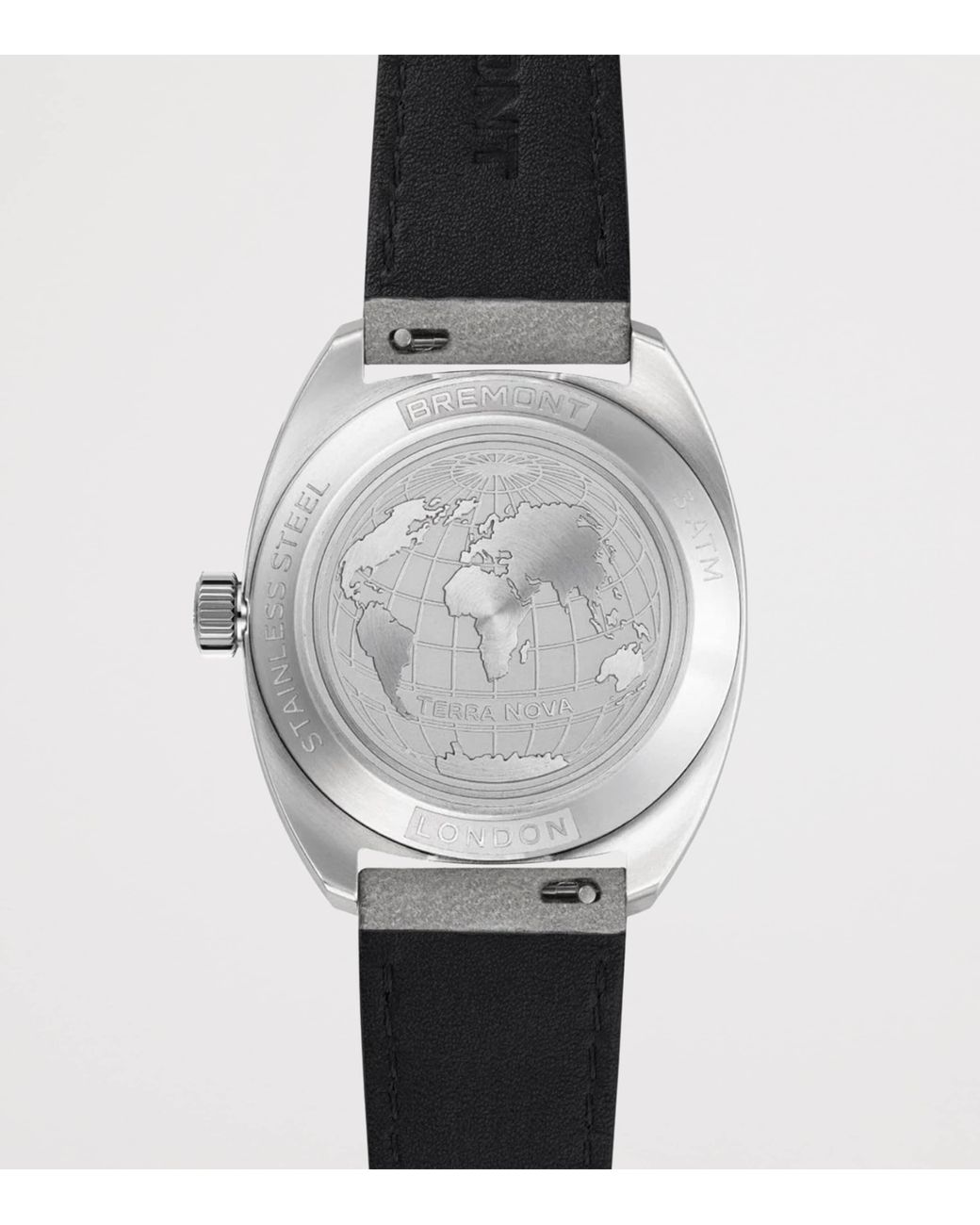 Bremont Gray Stainless Steel Terra Nova Jumping Hour Frosted Watch