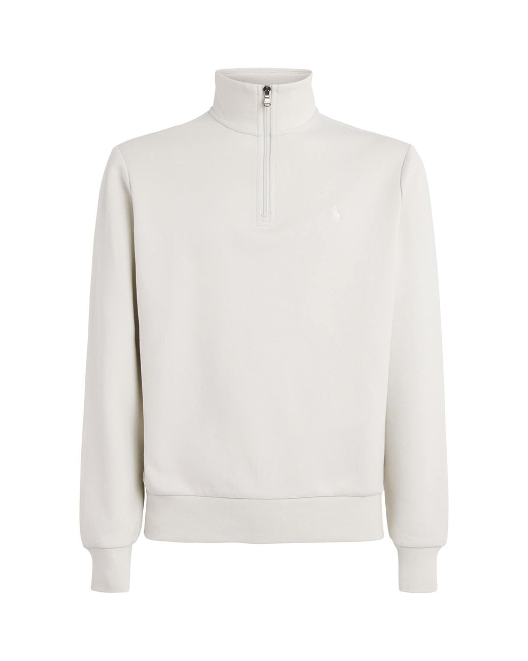 Polo Ralph Lauren White Polo Pony Quarter-Zip Sweatshirt for men
