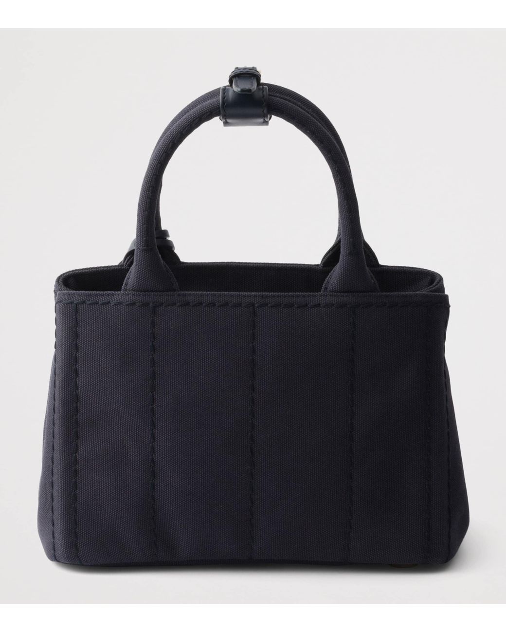 Prada Black Mini Cotton Jardinière Tote Bag