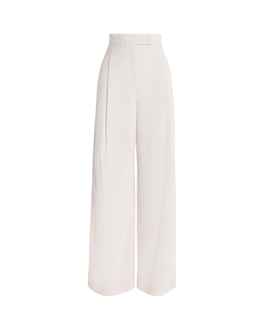 Eleventy White Cotton-Blend Corduroy Trousers