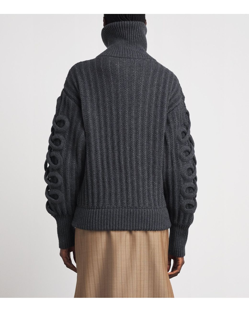 Etro Gray Wool-Blend Zip-Up Cardigan