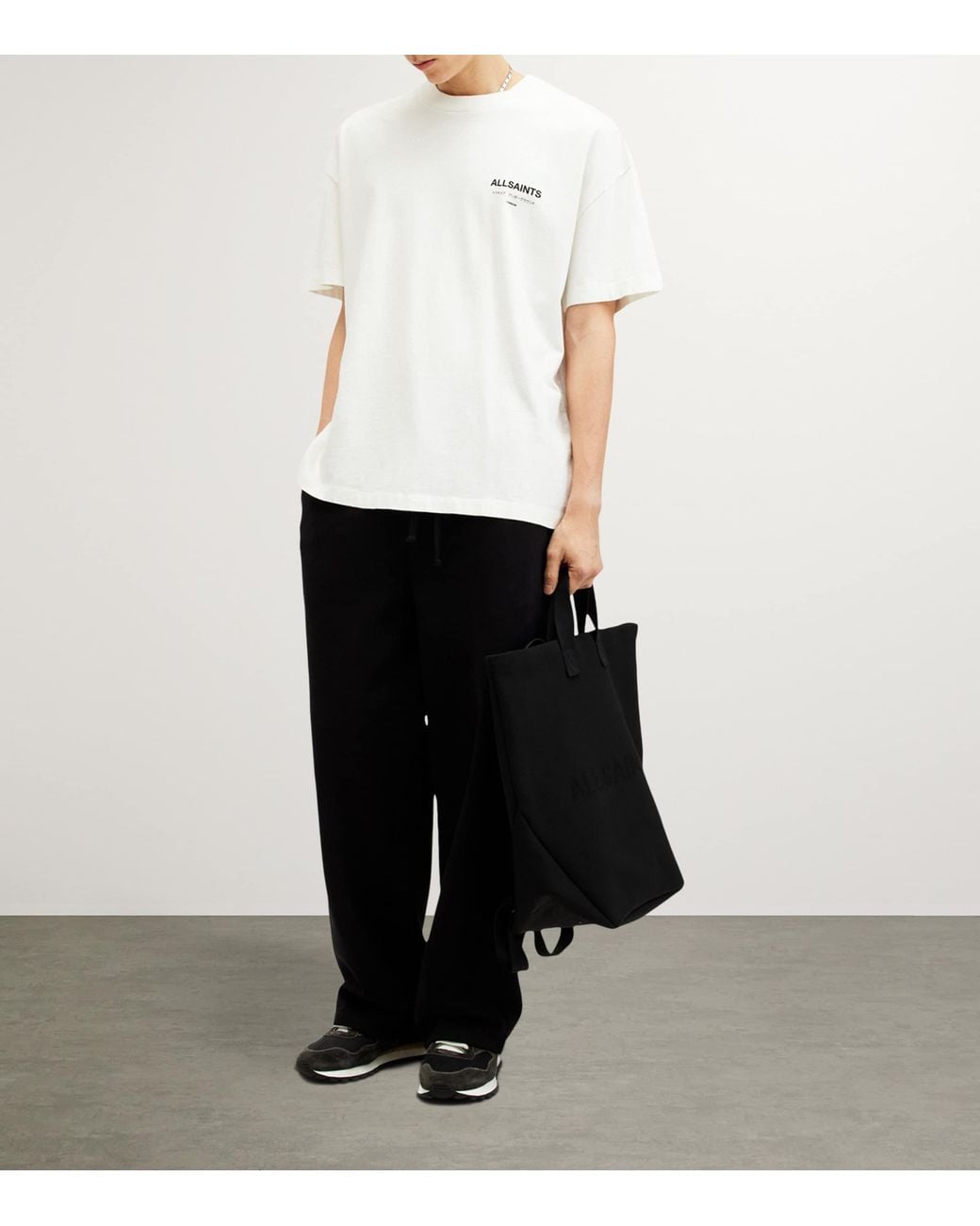 AllSaints White Organic Cotton Underground T-Shirt for men