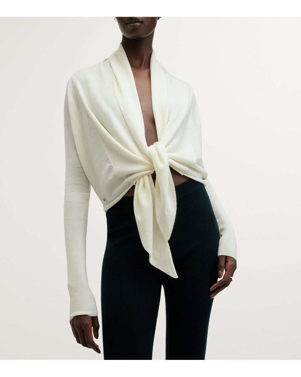 AllSaints White Wasson Cardigan