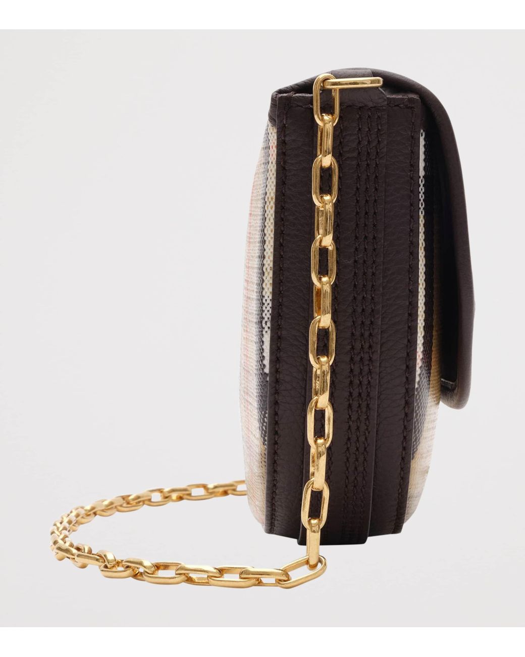 Burberry Brown Mini Highlands Chain Cross-Body Bag